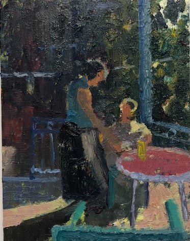 David Stewart, Untitled (Couple on Terrace), 2023