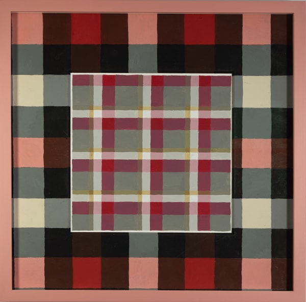 Michelle Forsyth, Red and Pink Plaid on Red and Grey, 2013-2024