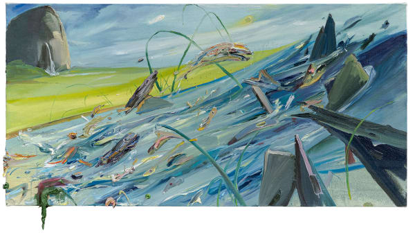 Dana Schutz, Untitled (fish out of water), 2001