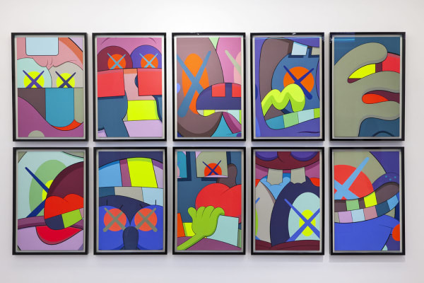 KAWS, Ups and Downs (Framed Portfolio of 10 prints), 2013