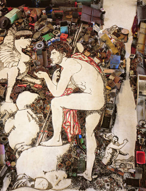 Vik Muniz - Oedipus and Sphinx, after Jean Auguste Dominique Ingres (Pictures of Junk), 2006