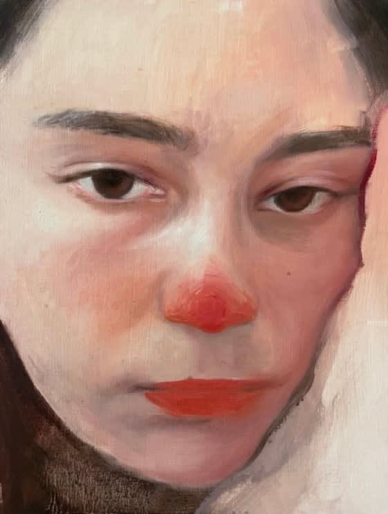 Tom Fima, Self Portrait with make up , 2025