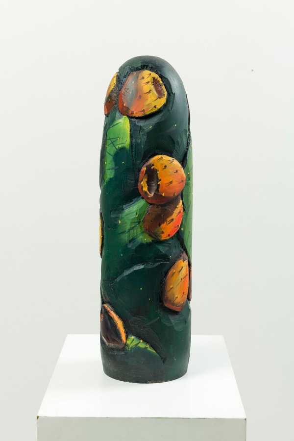 Ilan Baruch, Carved and Painted Tzabar,, 2019