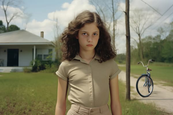 Liron Kroll, “Girl with Bike” , 2024