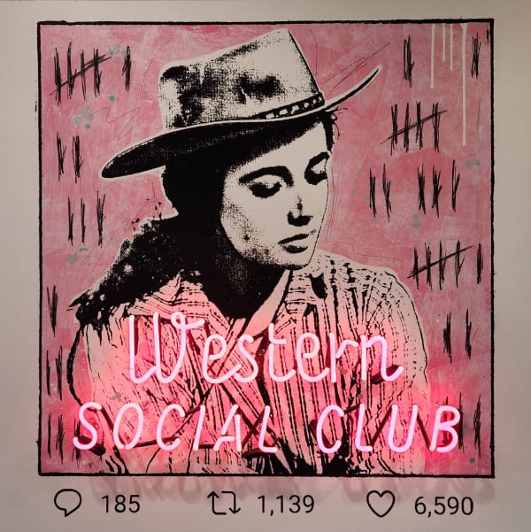 Miles Glynn, Western Social Club No. 23 with neon