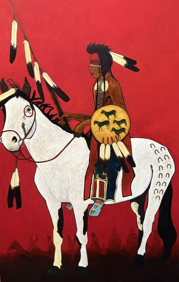 Kevin Red Star, Camp Protector on his White Horse