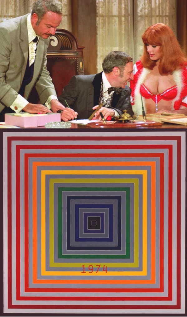Bonnie Lautenberg, 1974: Blazzing Saddles and Frank Stella