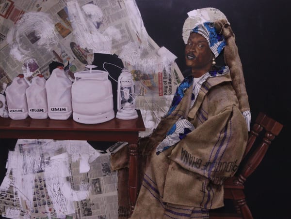 Joseph Hoggar, A man in white earring, 2022