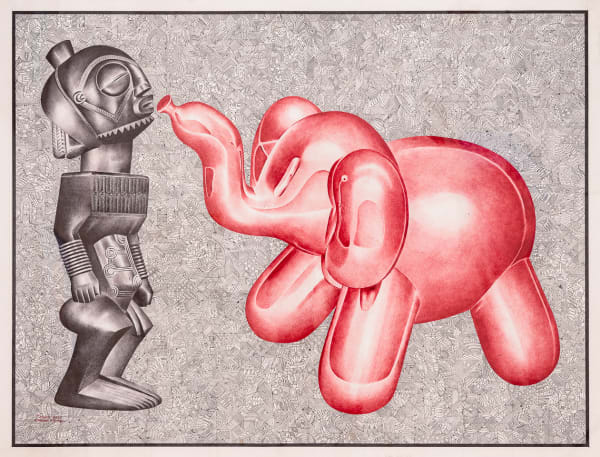 Raymond Tsham Matengue, Les Hemba et Jeff Koons, 2023