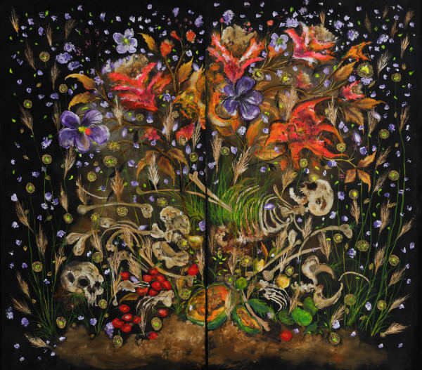 Fally Sène Sow, Corps organisés (dyptique), 2023