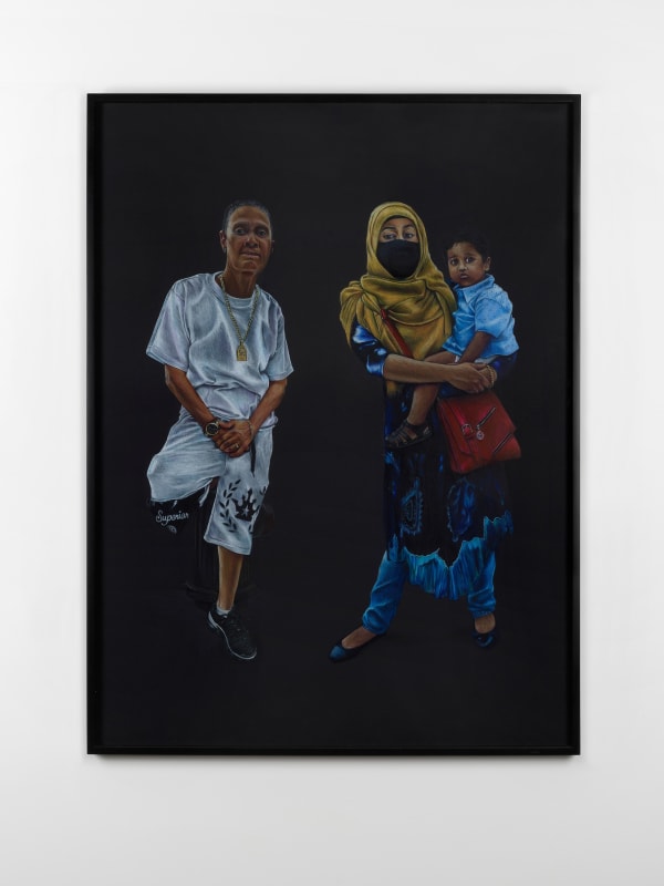 Shellyne Rodriguez, India and Bangladesh on Pugsley Avenue (Two women and a baby), 2021
