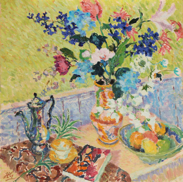 Hugo Grenville, Still Life with Hydrangeas and Lily