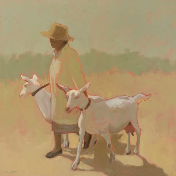Clare Granger, Two White Goats (London Gallery)