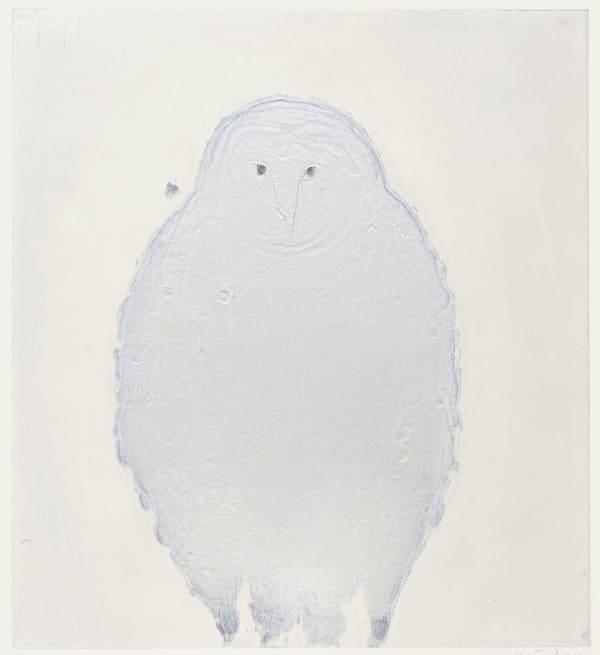Kate Boxer, Owl (White) (Unframed)