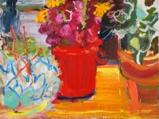 Sophie Bartlett, Flowers in Bucket Red