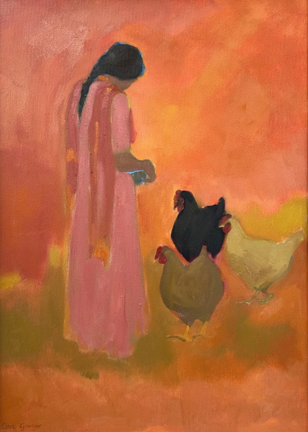 Clare Granger, Feeding the Hens (Hungerford Gallery)