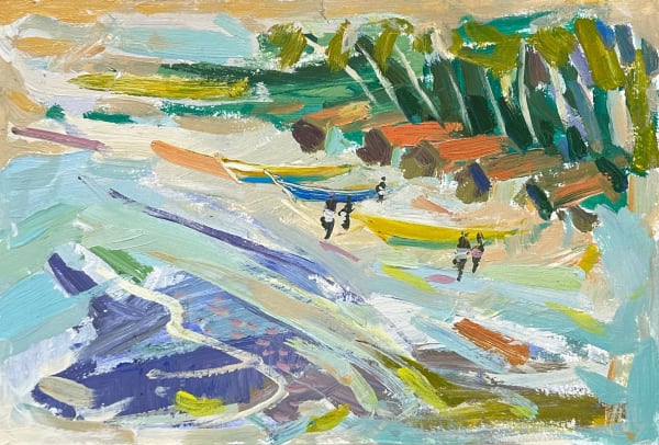 Paul Wadsworth, Yellow Fishing Boat (Hungerford Gallery)