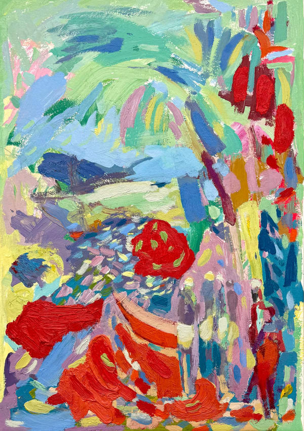 Paul Wadsworth, Orange Fishing Boat (Hungerford Gallery)