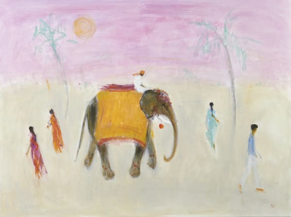 Ann Shrager, Elephant in Mustard, Sunset