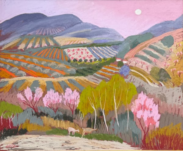 Sue Campion - February Almond Blossom (Hungerford Gallery)