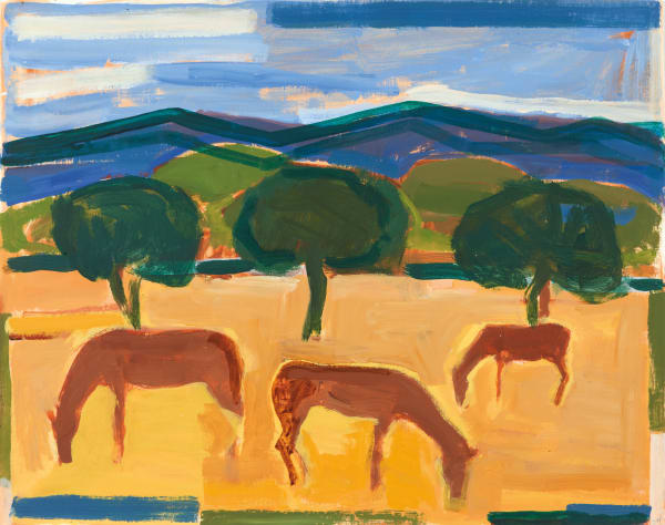 Katharine Edwards, Three Horses Grazing