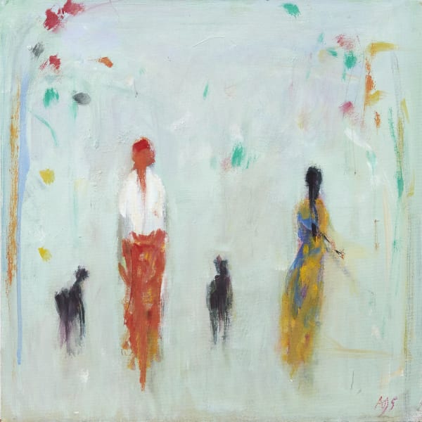 Ann Shrager, A Walk with Two Goats