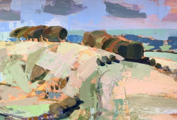 Minnie Shaw Stewart, From the Ridgeway, North, Letcombe Bassett III (Hungerford Gallery)