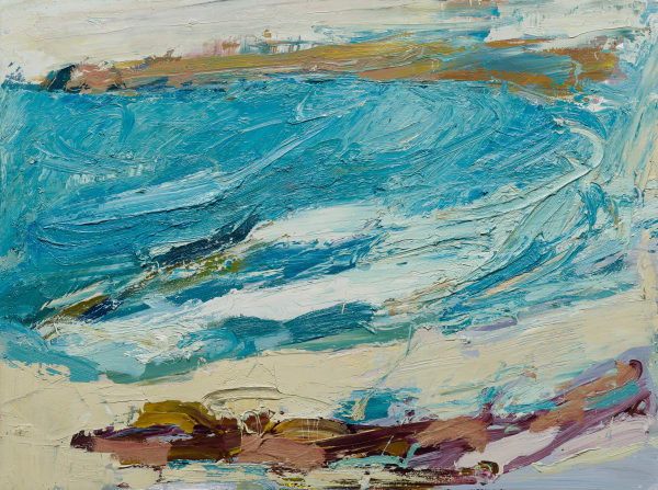 Paul Wadsworth, Winters Surf on a Blue Day