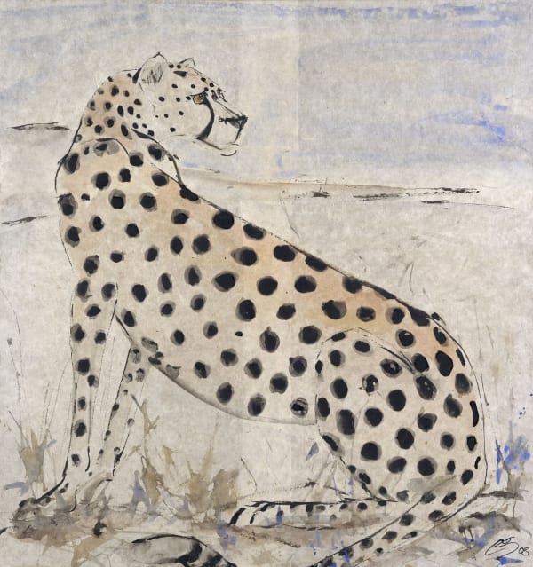 Christine Seifert, Sitting Cheetah (Hungerford Gallery)