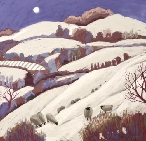 Sue Campion - Snow near Wentnor, Shropshire