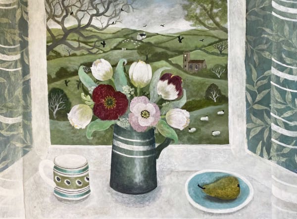 Sarah Bowman, Tulips and Pear, Dartmoor (London Gallery)