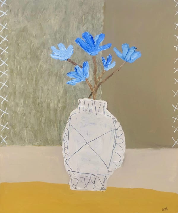 David Pearce, Large Cornflowers (Hungerford Gallery)