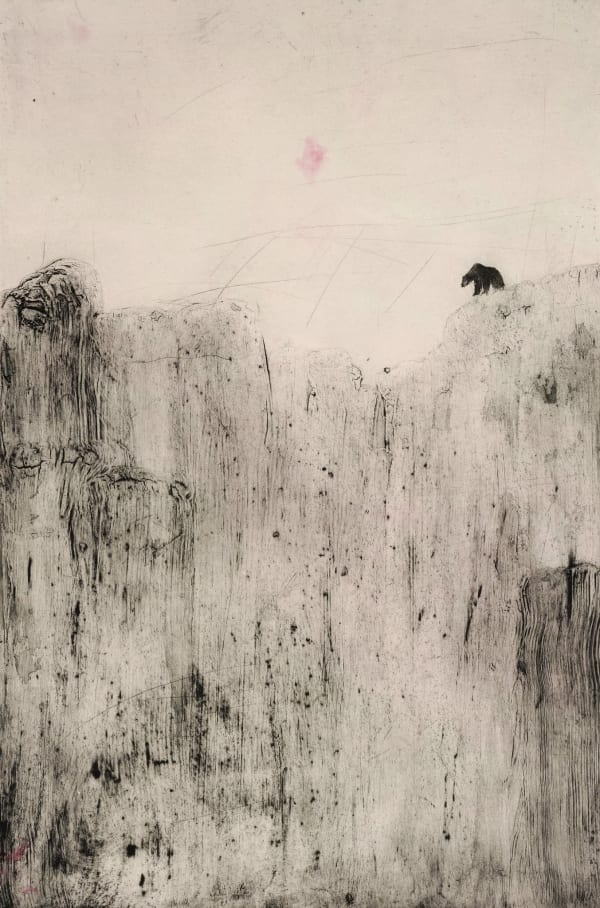 Kate Boxer, Bear on a Rock (Unframed)