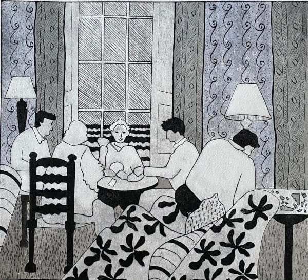 Dione Verulam, Indoor Sports, Saddell (Unframed)