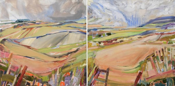 Emma Haggas, Chute Causeway (Diptych) (London Gallery)