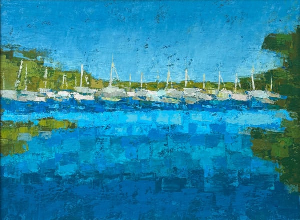 Miles Cole, Boats on the River Fal (London Gallery)