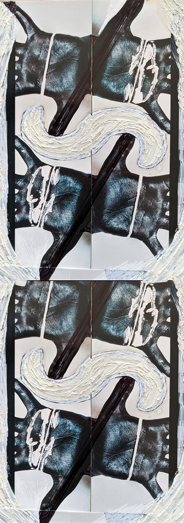 Kaethe Kauffman, Palms Black8-S&X © Kaethe Kauffman 2022 limited edition print on silk10x3-180, 2022