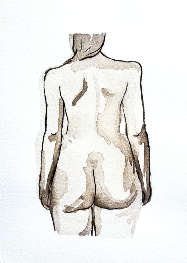 Bruce Cahn Nude Study IV 8.5" x 6.25" | 21.5 x 15.75 cm