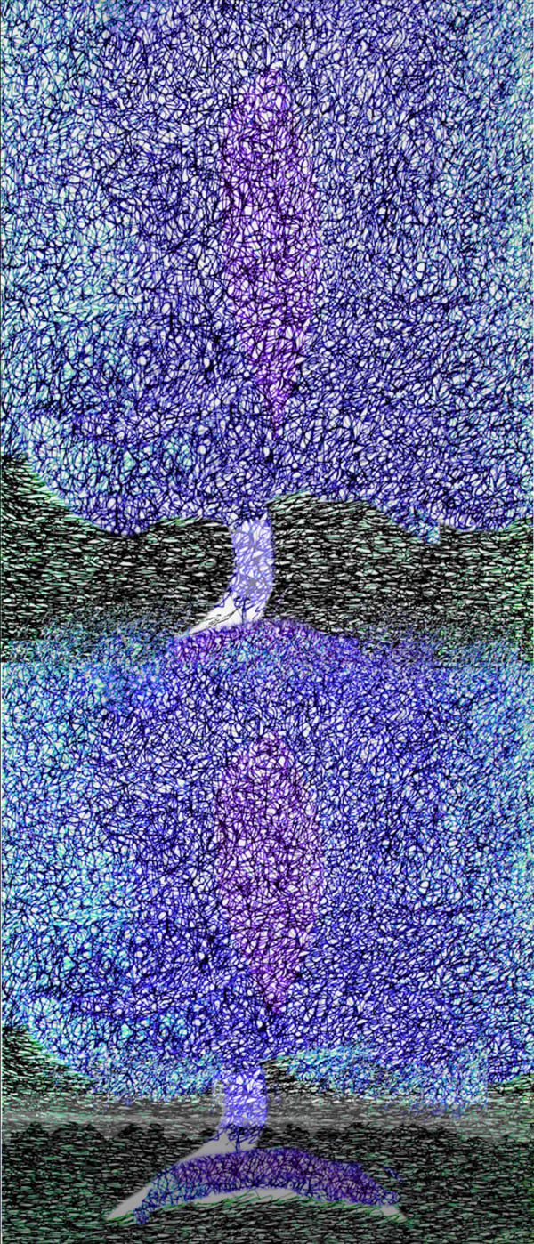 Blue 2 Trees , 2024