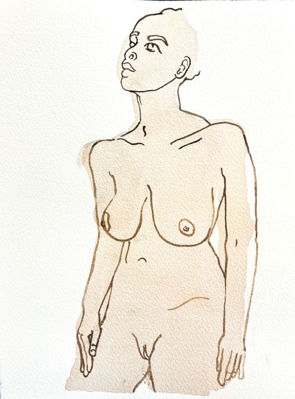 Bruce Cahn Nude Study VI 8.5" x 6.25" | 21.5 x 15.75 cm