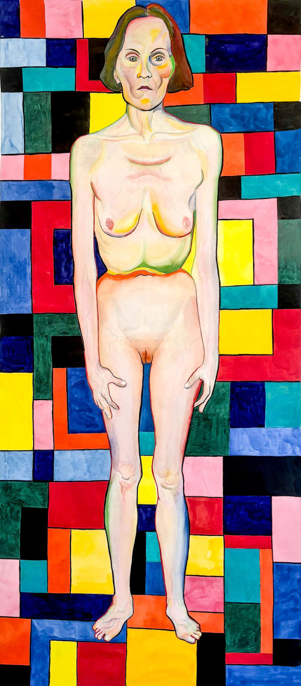 Bruce Cahn Standing Older Woman, 2000 76" x 42.25" in | 193 x 107 cm