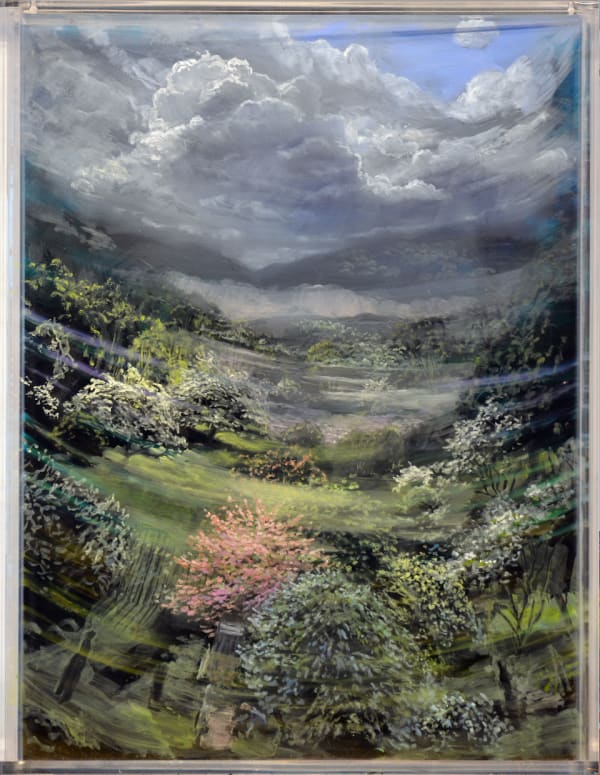 Dogwoods and River, One Afternoon Over Another 27 x 20, 2021