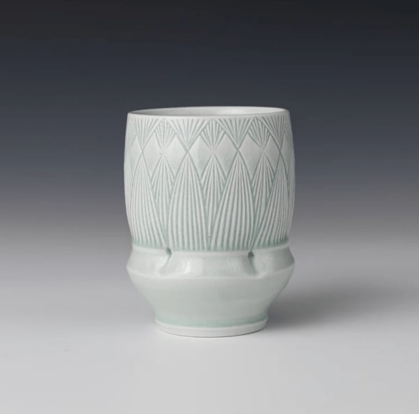 Adam Field, Dimple Cup with Diamond shapes and Carved Lines