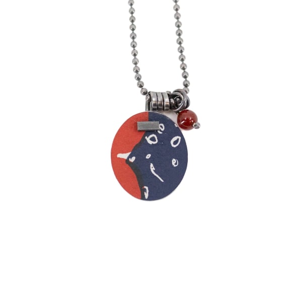 Lindsey Mann, Pattern Pendant - Red + Blue, 2024