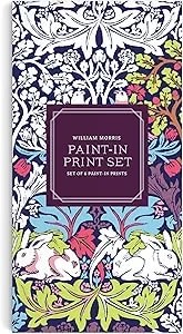 Galison William Morris Paint-In Print Set Book 6.75 x 8.75 x 1 inches