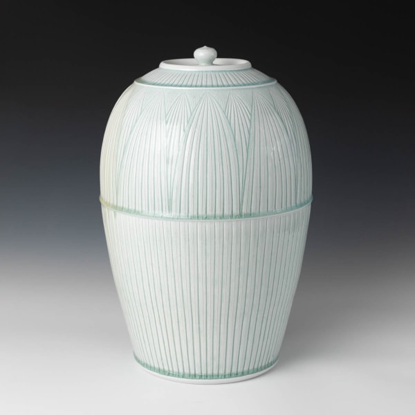 Adam Field, Large Covered Porcelain Jar with Lid, 2024