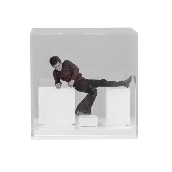 Bruce McLean Pose Work for 3 Plinths, Model Version , 1972 - 2024 Foam board and wood 20x20x20cm Edition of 5 plus 1 A/P