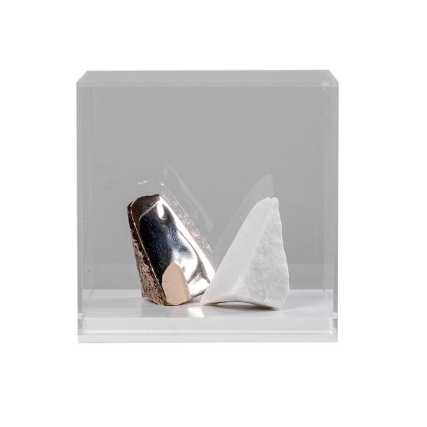 Amy Stephens Bianco (study I), 2024 Marble and bronze 9 x 15 x 10cm