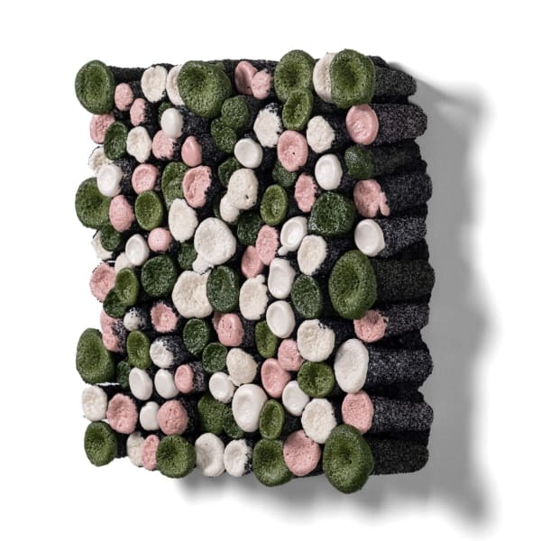 Andrew Sabin Painting 2, 2024 Polyurethane and volcanic sand 20x20x10cm