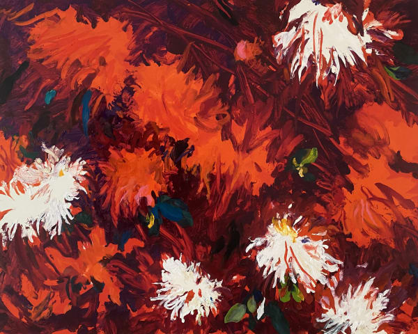 Gaël Davrinche, Fireworks In Deep Red, 2022